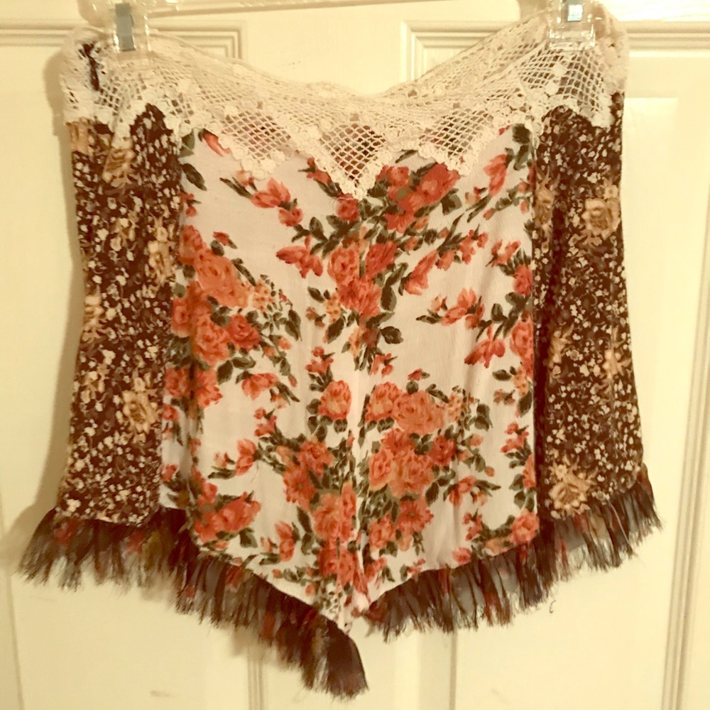 Free People Floral shorts